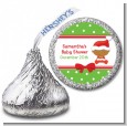 Christmas Baby African American - Hershey Kiss Baby Shower Sticker Labels thumbnail