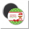 Christmas Baby African American - Personalized Baby Shower Magnet Favors thumbnail