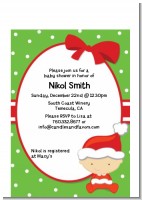 Christmas Baby Caucasian - Baby Shower Petite Invitations