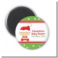 Christmas Baby Caucasian - Personalized Baby Shower Magnet Favors thumbnail