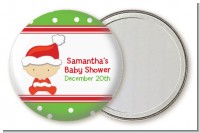 Christmas Baby Caucasian - Personalized Baby Shower Pocket Mirror Favors