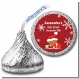 Christmas Baby Snowflakes African American - Hershey Kiss Baby Shower Sticker Labels thumbnail