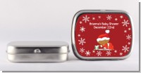 Christmas Baby Snowflakes African American - Personalized Baby Shower Mint Tins
