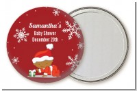 Christmas Baby Snowflakes African American - Personalized Baby Shower Pocket Mirror Favors