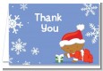 Christmas Baby Snowflakes African American - Baby Shower Thank You Cards thumbnail