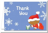 Christmas Baby Snowflakes African American - Baby Shower Thank You Cards