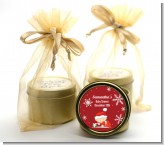 Christmas Baby Snowflakes - Baby Shower Gold Tin Candle Favors