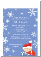 Christmas Baby Snowflakes - Baby Shower Petite Invitations