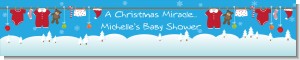 Clothesline Christmas - Personalized Baby Shower Banners