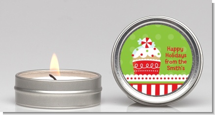 Christmas Cupcake - Christmas Candle Favors