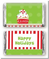 Christmas Cupcake - Personalized Christmas Mini Candy Bar Wrappers