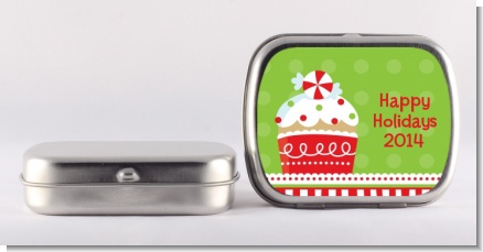 Christmas Cupcake - Personalized Christmas Mint Tins
