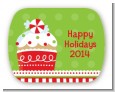 Christmas Cupcake - Personalized Christmas Rounded Corner Stickers thumbnail