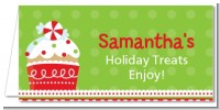 Christmas Cupcake - Personalized Christmas Place Cards