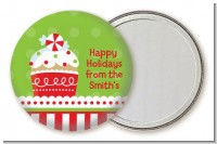 Christmas Cupcake - Personalized Christmas Pocket Mirror Favors
