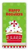 Christmas Cupcake - Custom Rectangle Christmas Sticker/Labels