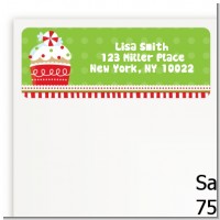 Christmas Cupcake - Christmas Return Address Labels