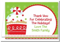 Christmas Cupcake - Christmas Thank You Cards