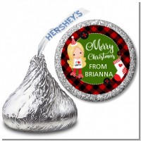 Christmas Girl - Hershey Kiss Christmas Sticker Labels