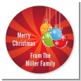 Christmas Ornaments - Round Personalized Christmas Sticker Labels thumbnail