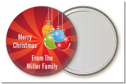 Christmas Ornaments - Personalized Christmas Pocket Mirror Favors