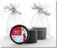 Christmas Spectacular - Christmas Black Candle Tin Favors