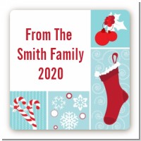 Christmas Spectacular - Square Personalized Christmas Sticker Labels