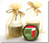 Christmas Stocking - Christmas Gold Tin Candle Favors