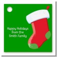 Christmas Stocking - Personalized Christmas Card Stock Favor Tags thumbnail