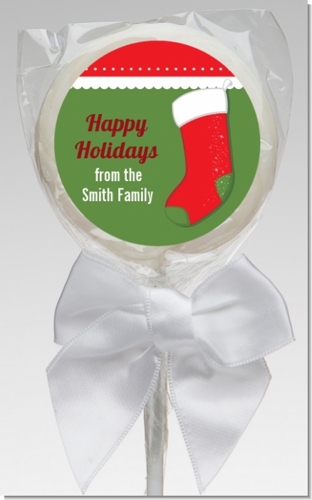 Christmas Stocking - Personalized Christmas Lollipop Favors