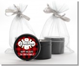 Christmas Time - Christmas Black Candle Tin Favors