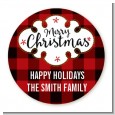 Christmas Time - Round Personalized Christmas Sticker Labels thumbnail