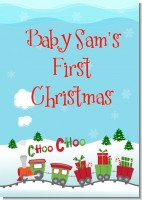 Choo Choo Train Christmas Wonderland - Personalized Baby Shower Wall Art