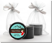 Christmas Tree and Stocking - Christmas Black Candle Tin Favors