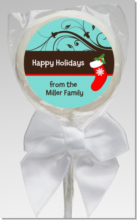 Christmas Tree and Stocking - Personalized Christmas Lollipop Favors
