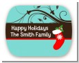 Christmas Tree and Stocking - Personalized Christmas Rounded Corner Stickers thumbnail