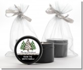 Christmas Tree Cheetah - Christmas Black Candle Tin Favors