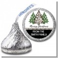 Christmas Tree Cheetah - Hershey Kiss Christmas Sticker Labels thumbnail