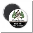 Christmas Tree Cheetah - Personalized Christmas Magnet Favors thumbnail