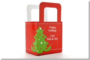 Christmas Tree - Personalized Christmas Favor Boxes