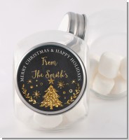 Christmas Tree Gold Glitter - Personalized Christmas Candy Jar