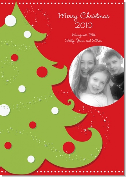 Christmas Tree - Personalized Photo Christmas Cards