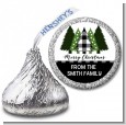 Christmas Tree Plaid - Hershey Kiss Christmas Sticker Labels thumbnail