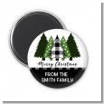 Christmas Tree Plaid - Personalized Christmas Magnet Favors thumbnail