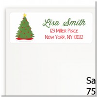 Christmas Tree - Christmas Return Address Labels
