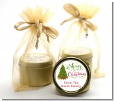 Christmas Tree Watercolor - Christmas Gold Tin Candle Favors