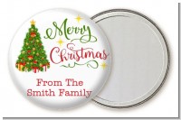 Christmas Tree Watercolor - Personalized Christmas Pocket Mirror Favors