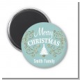 Christmas Tree with Glitter Scrolls - Personalized Christmas Magnet Favors thumbnail