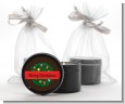 Christmas Wreath and Bells - Christmas Black Candle Tin Favors thumbnail