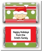 Christmas Baby Caucasian - Personalized Baby Shower Mini Candy Bar Wrappers